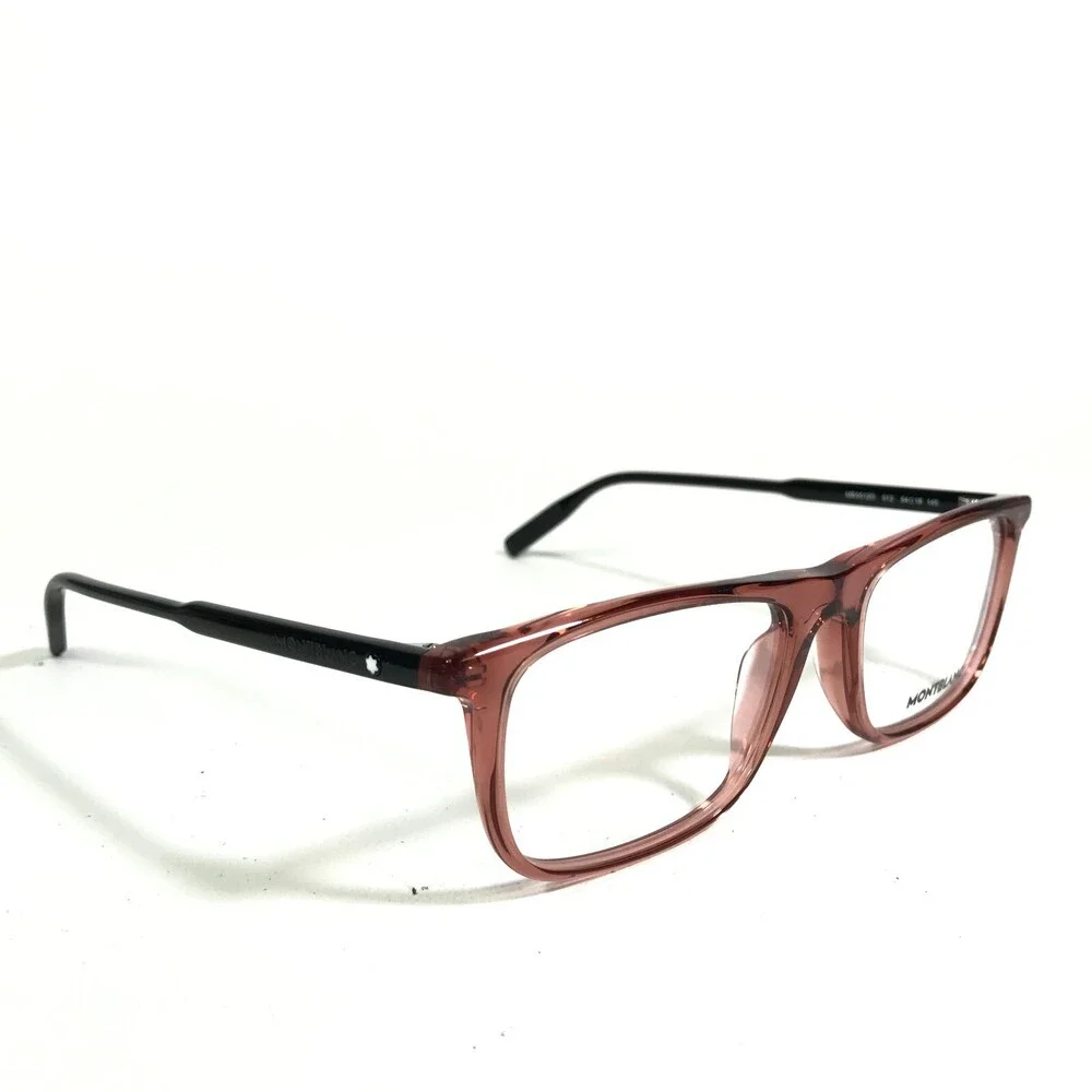Montblanc Eyeglasses Frames MB0012O 012 Black Red Rectangular Full Rim 54-18-145